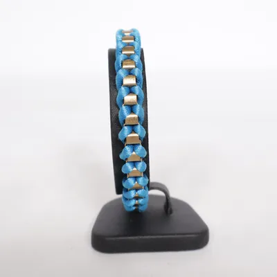 Armband (Blå, Guldfärgad) Okänd metall