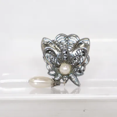 Broche (Zilver, Wit) Onbekend materiaal