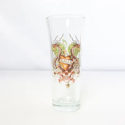 Drinkglas (Love Kills Slowly) van Ed Hardy by Christian Audigier