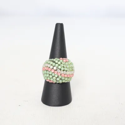 Ring (Grøn, Pink, Flerfarvet) Ukendt metal