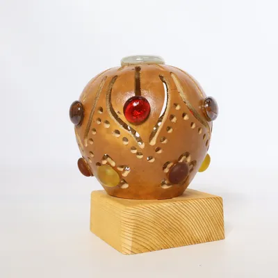 Lampe de table (Marron, Multicolore)