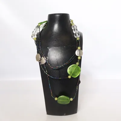 Ketting (Groen, Zilver, Meerkleurig) Onbekend materiaal
