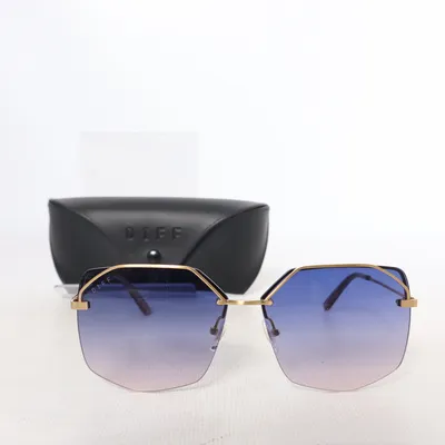 Zonnebril (Blauw, Goud) van Diff