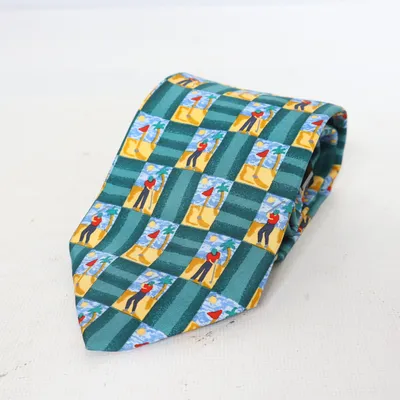 Tie (Green, Yellow, Blue) from Charleston Silk