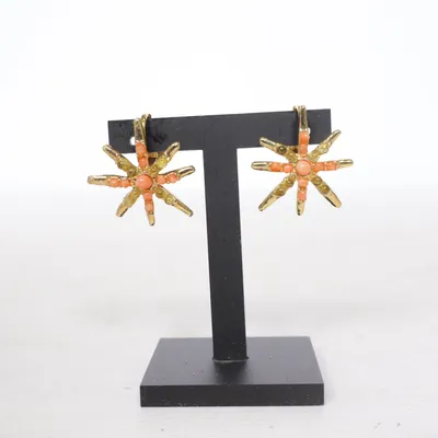 Clips øreringe (Guld, Flerfarvet) Ukendt metal