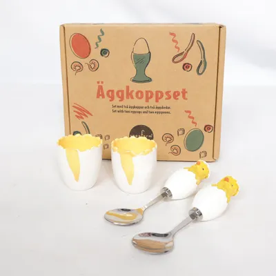 Æggebæger (Hvid, Flerfarvet) fra Sagaform