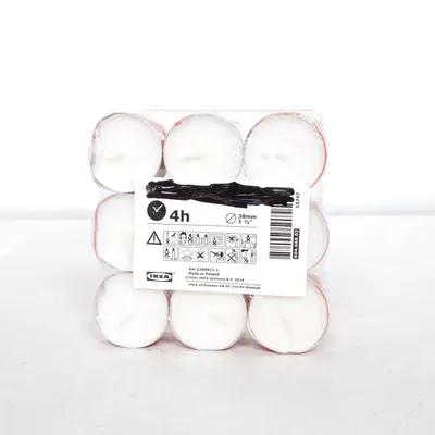 Tea light (White, Red) from IKEA