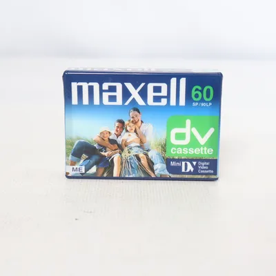 Film roll (maxell, mini dv, minidv, dv cassette, digital video cassette, mini dv tape, video tape, camcorder tape, handycam, camcorder, sony, panasonic, canon, jvc, digital video, recording tape, filming, videography, retro tech, vintage tech, y2k tech, vintage electronics, camera accessory, home video, archive footage, sealed, new old stock, NOS, retro electronics, old school video, panasonic nv ds77, mini dv camera, digital cassette, collectible tech, media storage, videotape, tape recording, vintage camera, retro gadget, 2000s tech) from Maxell