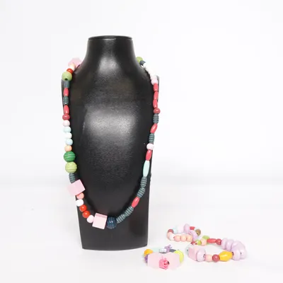 Sieradenset (Roze, Meerkleurig) Onbekend materiaal