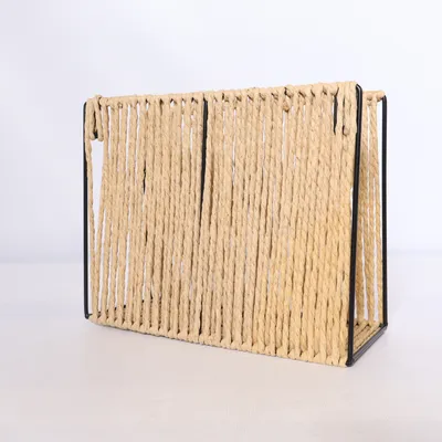 Panier de rangement (Beige, Noir)