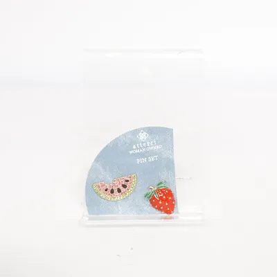 Brosch (Guldfärgad, Flerfärgad) Okänd metall