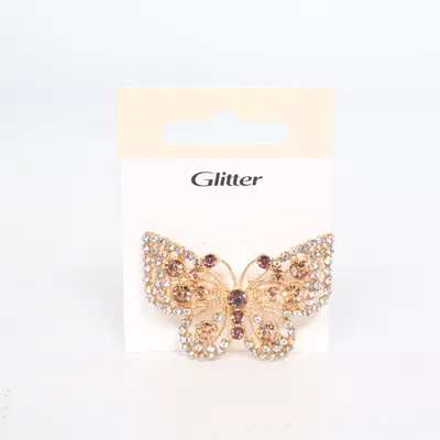 Broche (Guld, Brun) fra Glitter Ukendt metal