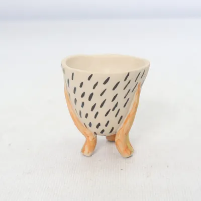 Eierbecher (Beige, Mehrfarbig)