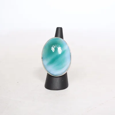 Ring (Grön, Silverfärgad) Okänd metall
