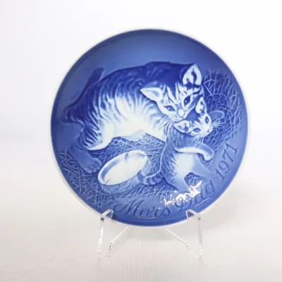 Wall plate (Blue) from B&G Copenhagen Porcelain