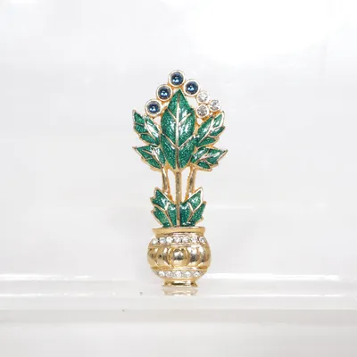 Broche (Goud, Groen, Meerkleurig) Onbekend materiaal