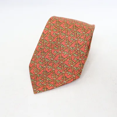 Stropdas (Rood, Groen, Bruin) van Hermès Zijde