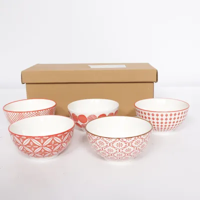 Serviesset (Wit, Rood, Meerkleurig)