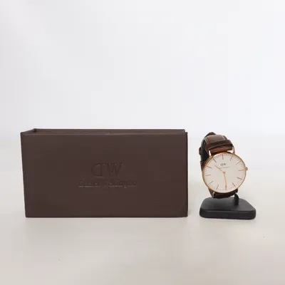 Polshorloge (Bruin, Wit, Goud) van Daniel Wellington