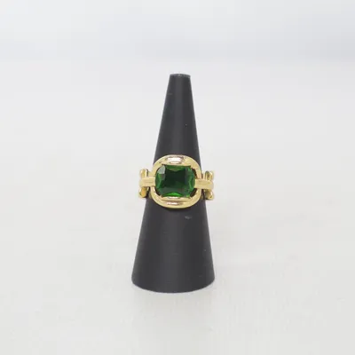 Ring (Guld, Grøn) Ukendt metal