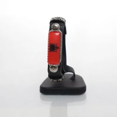 Bracelet (Black, Red) Unknown metal