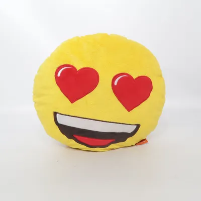 Prydnadskudde (Gul, Röd, Svart, Vit) från Emoji