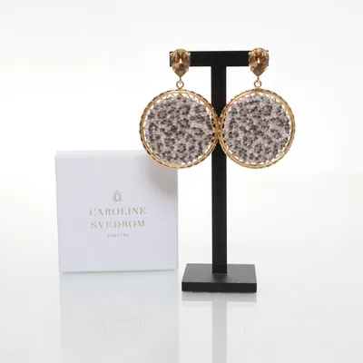 Oorbellen (Alexandra Crystal Rocks/Leopard) van Caroline Svedbom Verguld