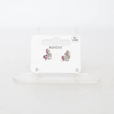 Boucles d'oreilles (Argent, Rose) de Montini Métal inconnu