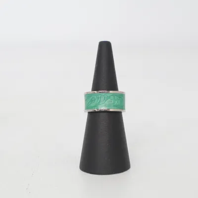 Ring (Zilver, Groen) Onbekend materiaal