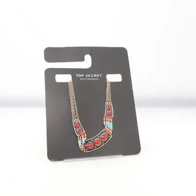 Collier (Rouge, Bleu, Or) de Top Secret Métal inconnu