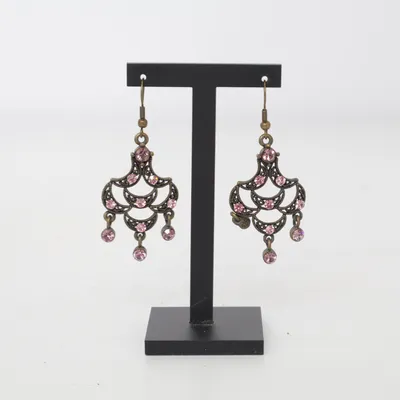 Øreringe (Pink, Brun) Ukendt metal