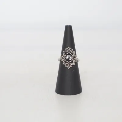 Ring (Zilver, Zwart) Onbekend materiaal