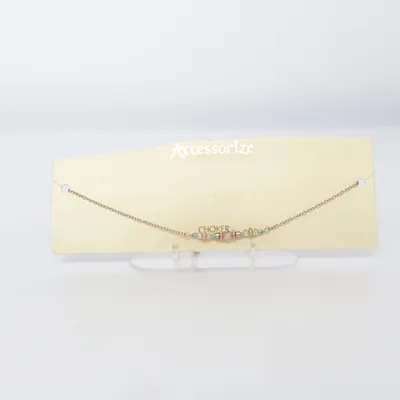 Choker (Gold, Turquoise) from Accessorize Unknown metal
