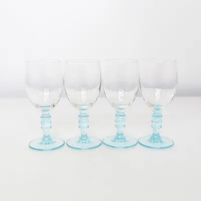 Wijnglas (Blauw, Transparant) van Italy