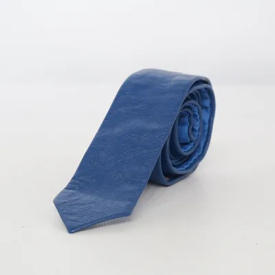 Tie (Blue) from Made in italy Leather