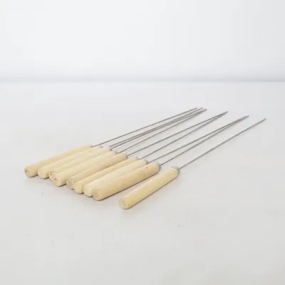 Grillspett (Silverfärgad, Beige)