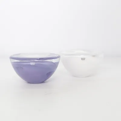 Candle holder (Purple, White) from Kosta Boda