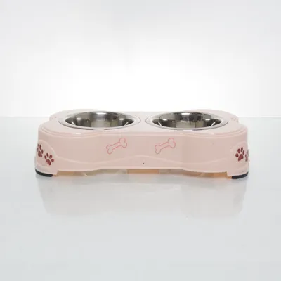 Matskål (Silverfärgad, Rosa)