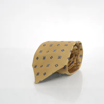 Cravate (Jaune, Bleu) de Alba Moda Soie