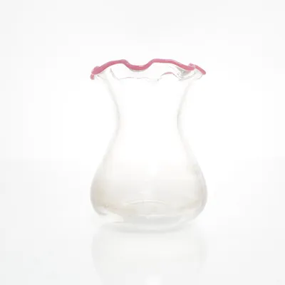 Vaas (Transparant, Roze) van Vintage