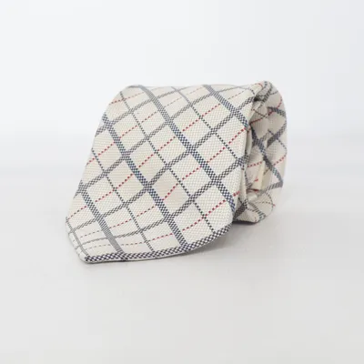 Tie (Beige, Blue, Red) from Röda Sigillet Silk