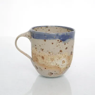 Mug (Beige, Blue)