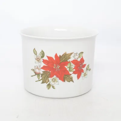 Kruka (blomkruka, motiv julblomma) från Zsolnay