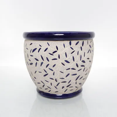 Pot (Beige, Blue)