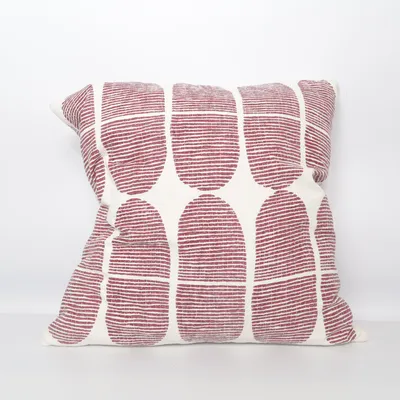 Coussin décoratif (Rouge, Blanc) de Afroart