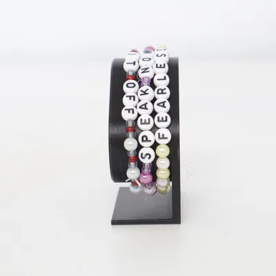 Bracelet (Violet, Blanc, Multicolore) Métal inconnu