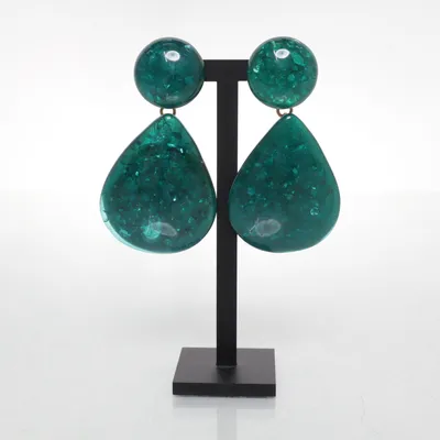 Örhängen (Grön) Okänd metall