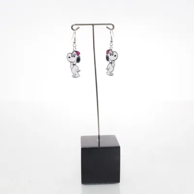 Boucles d'oreilles (Blanc, Noir, Rose) Métal inconnu