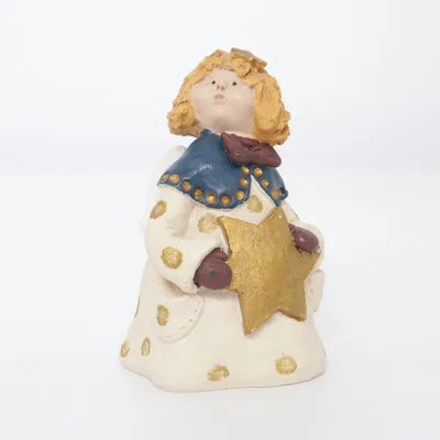 Figurine en porcelaine (Blanc, Bleu, Or) de Design Ruth Vetter
