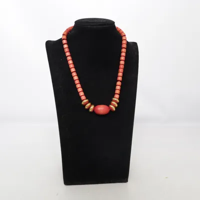 Halsband (Röd, Guldfärgad) från Aarikka Okänd metall